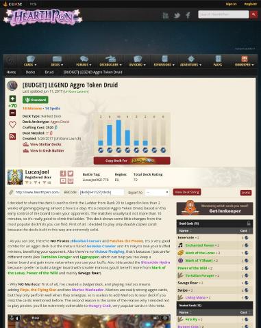 デッキコードコピーhearthpwn
